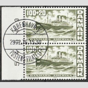 FRIMRKER DANMARK | 1976 - AFA 609 - Amerikanske uafhngighed - 100 + 20 re i par - Lux Stemplet