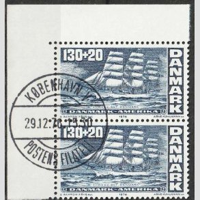 FRIMRKER DANMARK | 1976 - AFA 610 - Amerikanske uafhngighed - 130 + 20 re i par - Lux Stemplet