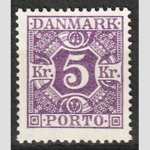 FRIMRKER DANMARK | 1921-25 - AFA 16 - 5 kr. violet - Postfrisk