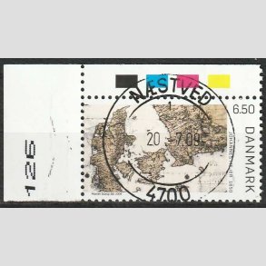 FRIMRKER DANMARK | 2009 - AFA 1586 - Gamle Danmarkskort - 6,50 Kr. flerfarvet - Lux Stemplet