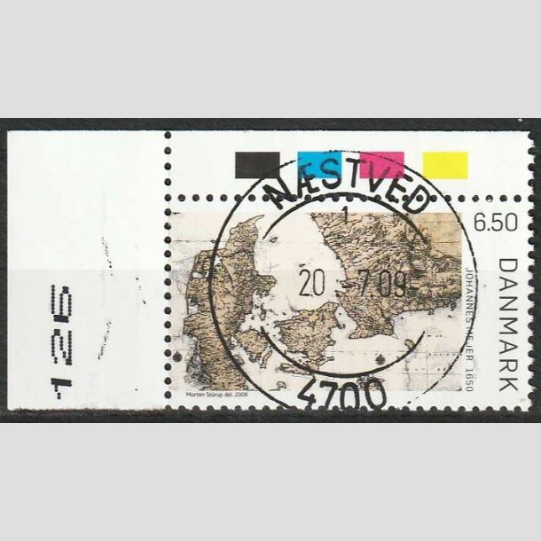 FRIMRKER DANMARK | 2009 - AFA 1586 - Gamle Danmarkskort - 6,50 Kr. flerfarvet - Lux Stemplet