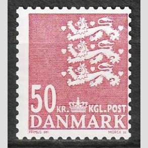 FRIMRKER DANMARK | 2010 - AFA 824E - Lille Rigsvben - 50,00 Kr. rd - Postfrisk
