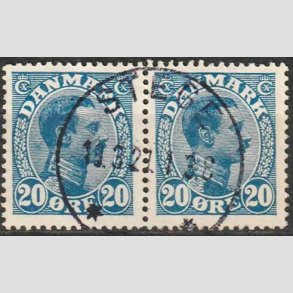 FRIMRKER DANMARK | 1913 - AFA 71 - Chr. X 20 re bl i par - Lux Stemplet Stege