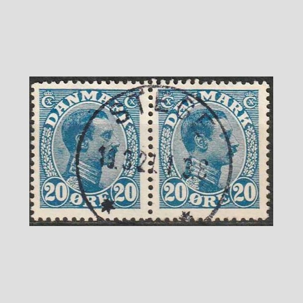 FRIMRKER DANMARK | 1913 - AFA 71 - Chr. X 20 re bl i par - Lux Stemplet Stege