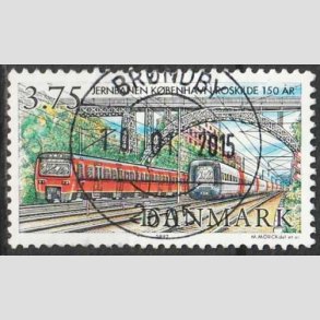FRIM�RKER DANMARK | 1997 - AFA 1148 - K�benhavn-Roskilde - 3,75 Kr. flerfarvet - Lux Stemplet