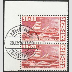 FRIMRKER DANMARK | 1976 - AFA 608 - Amerikanske uafhngighed - 90 + 20 re i par - Lux Stemplet 