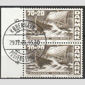 FRIMRKER DANMARK | 1976 - AFA 607 - Amerikanske uafhngighed - 70 + 20 re i par - Lux Stemplet 