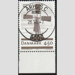 FRIM�RKER DANMARK | 2007 - AFA 1492 - Danske vindm�ller - 4,50 Kr. - Pragt Stemplet