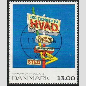 FRIMRKER DANMARK | 2011 - AFA 1651E - Frimrkekunst 15 - 13,00 Kr. flerfarvet - Lux Stemplet 