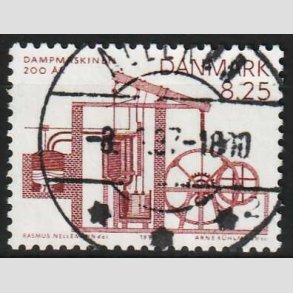 FRIMRKER DANMARK | 1990 - AFA 961 - Dampmaskinen 200 r. - 8,25 Kr. brunrd - Lux Stemplet 