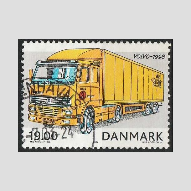 FRIMRKER DANMARK | 2002 - AFA 1324 - Postkretjer - 19,00 Kr. Volvo FH12 - Pnt Stemplet