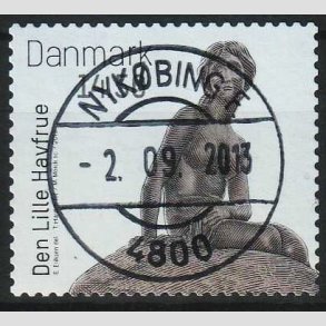 FRIM�RKER DANMARK | 2013 - AFA 1743 - Den lille Havfrue 100 �r. - 14,50 Kr. - Lux Stemplet Nyk�bing 