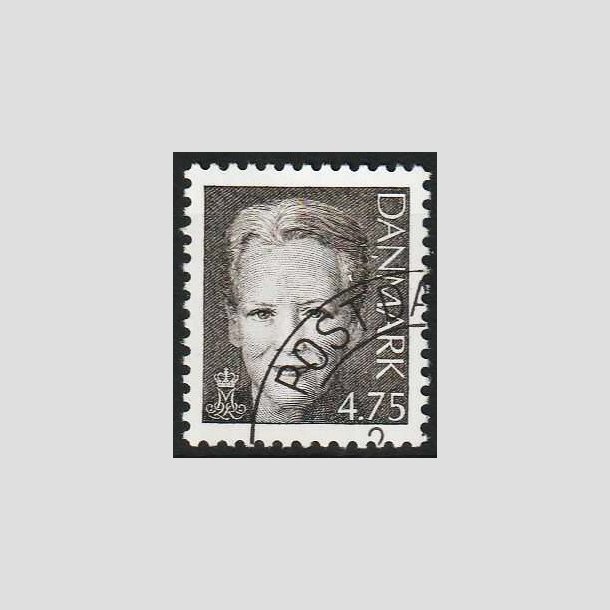 FRIMRKER DANMARK | 2002 - AFA 1304 - Dronning Margrethe II - 4,75 kr. sortbrun - Stemplet