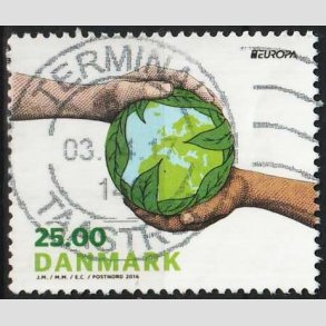 FRIM�RKER DANMARK | 2016 - AFA 1859A - T�nk Gr�nt - 25,00 Kr. flerfarvet - Stemplet