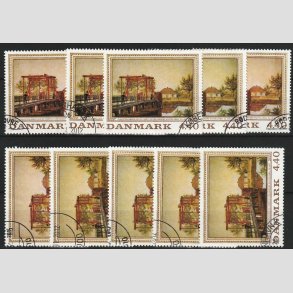 FRIMRKER DANMARK | 1989 - AFA 949 - Maleriserie 3. - 4,40 Kr. x 10 stk. - Pnt hjrnestemplet