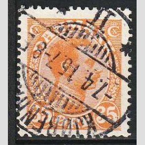FRIMRKER DANMARK | 1913 - AFA 73 - Chr. X 35 re orange - Stemplet