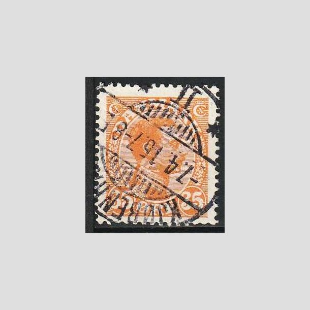 FRIMRKER DANMARK | 1913 - AFA 73 - Chr. X 35 re orange - Stemplet