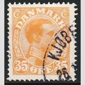 FRIMRKER DANMARK | 1913 - AFA 73 - Chr. X 35 re orange - Stemplet