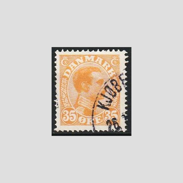 FRIMRKER DANMARK | 1913 - AFA 73 - Chr. X 35 re orange - Stemplet
