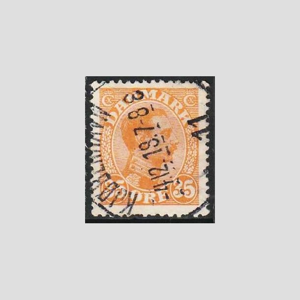 FRIMRKER DANMARK | 1913 - AFA 73 - Chr. X 35 re orange - Stemplet