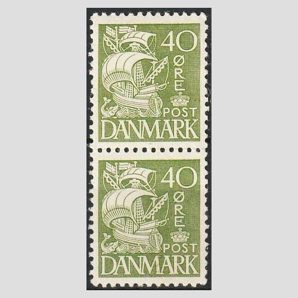 FRIMRKER DANMARK | 1933 - AFA 208 - Karavel 40 re grn Type I i par - Postfrisk