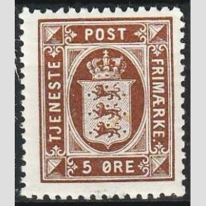 FRIMRKER DANMARK | 1921-23 - AFA 18 - 5 re brun - Postfrisk