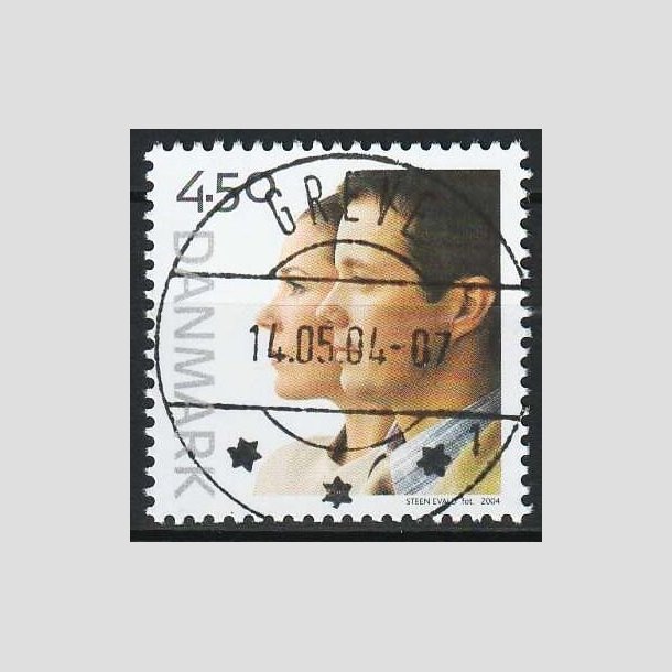 FRIMRKER DANMARK | 2004 - AFA 1389 - Kongeligt bryllup - 4,50 Kr. - Lux Stemplet Greve