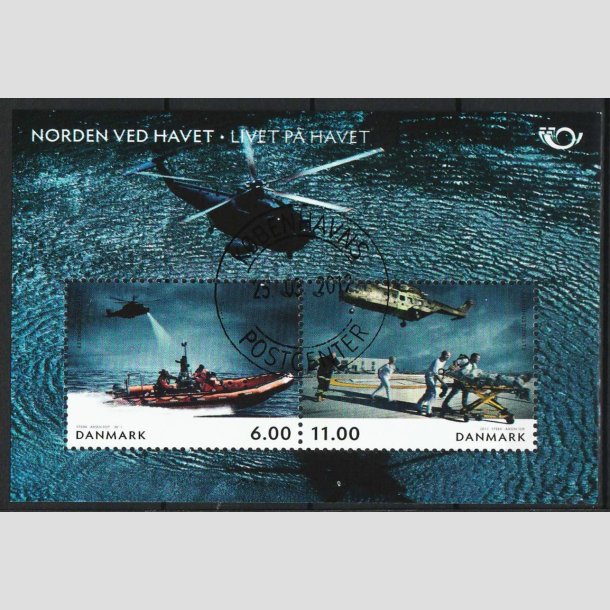 FRIMRKER DANMARK | 2012 - AFA 1700A - Norden ved havet - 17,00 Kr. Miniark - Pragt Stemplet