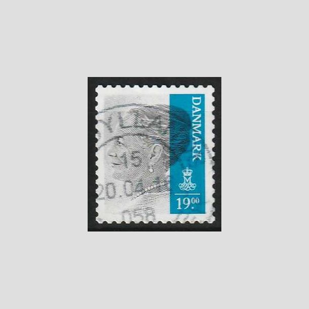 FRIMRKER DANMARK | 2014 - AFA 1802 - Dronning Margrethe II - 19,00 Kr. gr/mrkbl - Pnt Stemplet 