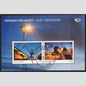FRIMRKER DANMARK | 2010 - AFA 1618 - Norden ved havet I. - Miniark 14,00 kr. - Pnt Stemplet