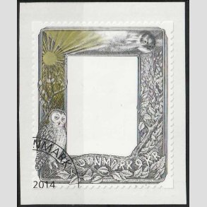 FRIM�RKER DANMARK | 2014 - AFA 1795 - Frim�rkekunst - 9,00 Kr. flerfarvet - P�nt Stemplet