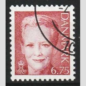 FRIMRKER DANMARK | 2000 - AFA 1249 - Dronning Margrethe II - 6,75 brunrd - Pnt Stemplet
