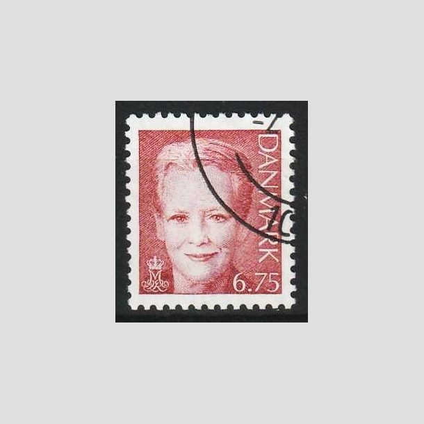 FRIMRKER DANMARK | 2000 - AFA 1249 - Dronning Margrethe II - 6,75 brunrd - Pnt Stemplet