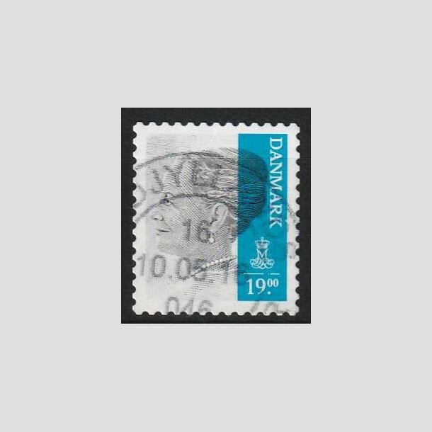 FRIMRKER DANMARK | 2014 - AFA 1802 - Dronning Margrethe II - 19,00 Kr. gr/mrkbl - Pnt Stemplet 