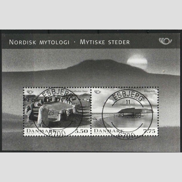 FRIMRKER DANMARK | 2008 - AFA 1538 - Nordisk mytologi 3. - Miniark 13,25 Kr. - Lux Stemplet Esbjerg