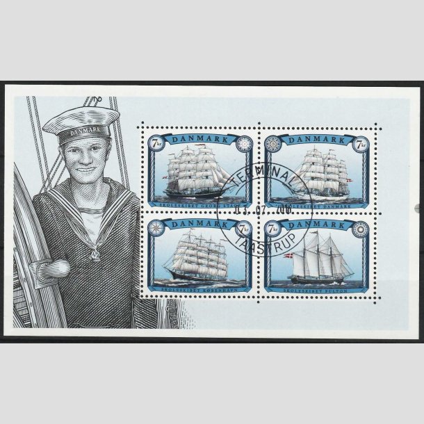 FRIMRKER DANMARK | 2015 - AFA 1831A - Sejlskibe - 28,00 kr. miniark - Pragt Stemplet