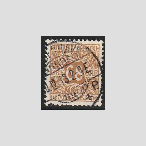 FRIMRKER DANMARK | 1907 - AFA 7 - 68 re brun Avisporto - Stemplet 