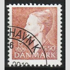 FRIMRKER DANMARK | 1998 - AFA 1172 - Dronning Margrethe II - 5,50 Kr. rdbrun - Stemplet