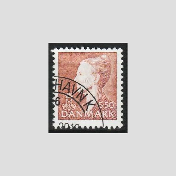 FRIMRKER DANMARK | 1998 - AFA 1172 - Dronning Margrethe II - 5,50 Kr. rdbrun - Stemplet