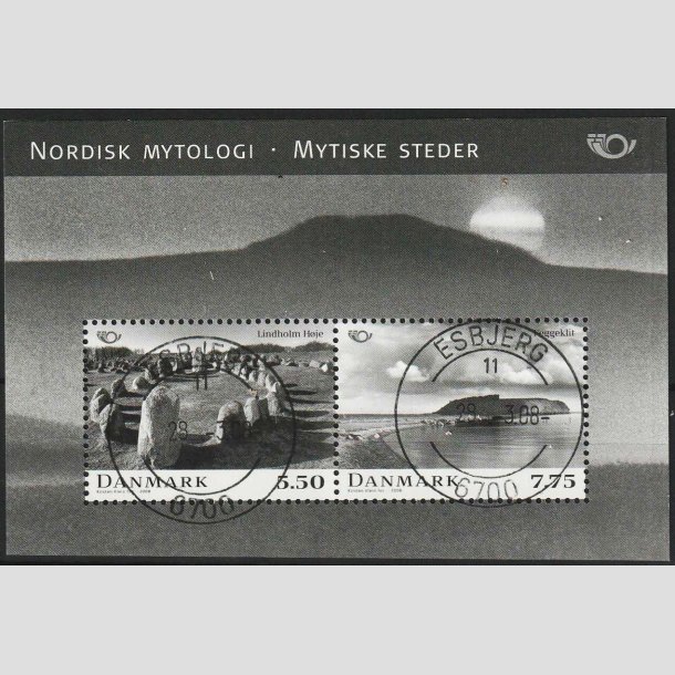 FRIMRKER DANMARK | 2008 - AFA 1538 - Nordisk mytologi 3. - Miniark 13,25 Kr. - Lux Stemplet Esbjerg