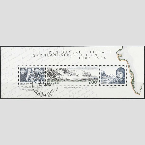 FRIMRKER DANMARK | 2003 - AFA 1348 - Grnlandsekspedition - 11,25 Kr. miniark - Pnt Stemplet