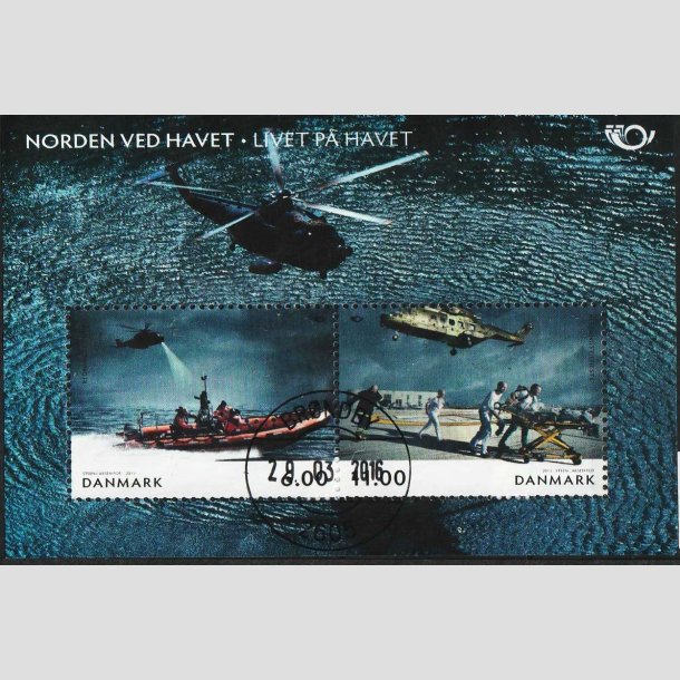 FRIMRKER DANMARK | 2012 - AFA 1700A - Norden ved havet - 17,00 Kr. Miniark - Pragt Stemplet
