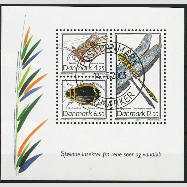FRIMRKER DANMARK | 2003 - AFA 1355 - Insekter - Kr. 22,75 Miniark - Pragt Stemplet