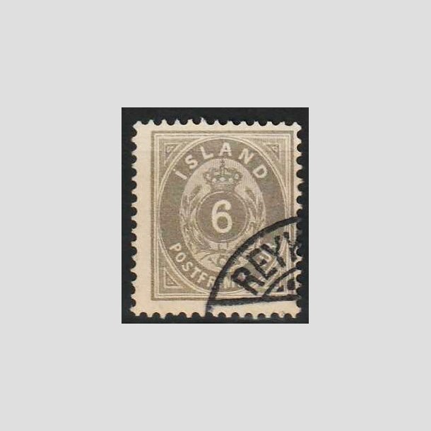 FRIMRKER ISLAND | 1875-76 - AFA 7B - 6 aur gr tk. 12 3/4 - Stemplet