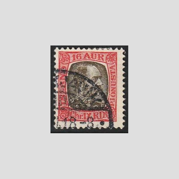 FRIMRKER ISLAND | 1902 - AFA 21 - Christian IX - 16 aur rd/gr - Stemplet