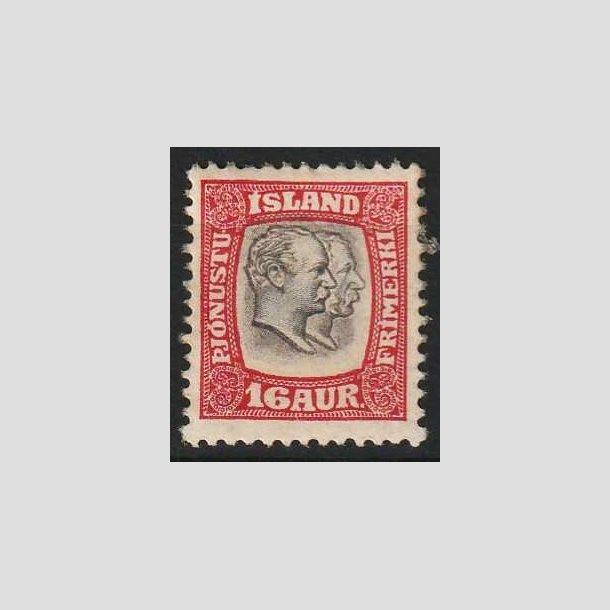 FRIMRKER ISLAND | 1907 - AFA 29 - Christian IX/Frd. VIII - 16 aur rd/gr - Postfrisk