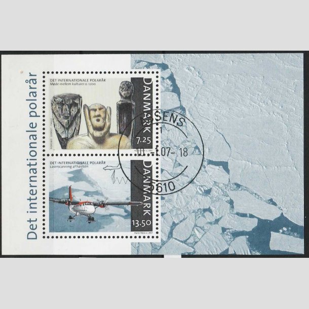 FRIMRKER DANMARK | 2007 - AFA 1499 - Internationalt polarr - 20,75 Kr. Miniark - Pragt Stemplet 