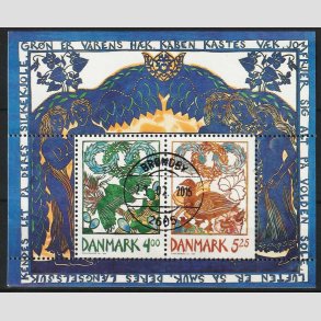 FRIM�RKER DANMARK | 1999 - AFA 1206 - For�rsbebudere - 9,25 Kr. Miniark - Pragt Stemplet 