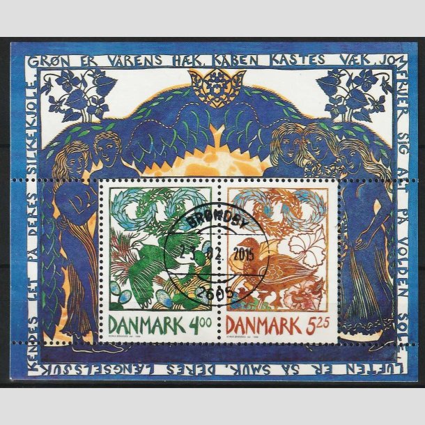 FRIMRKER DANMARK | 1999 - AFA 1206 - Forrsbebudere - 9,25 Kr. Miniark - Pragt Stemplet 