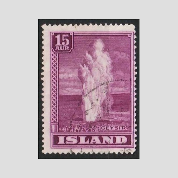 FRIMRKER ISLAND | 1938-39 - AFA 194 - Geysir - 15 aur mrklilla - Stemplet